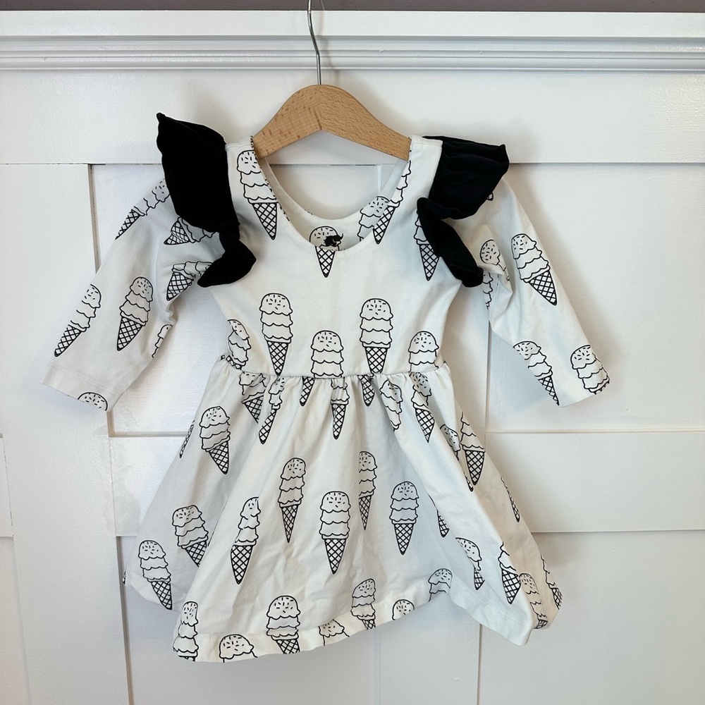 Monica and Andy Long Sleeve Double Ruffle Let’s Dance Dress Size 18-24 Months
